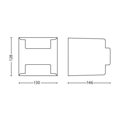 Philips - Sieninis lauko šviestuvas 2xLED/4.5W/230V