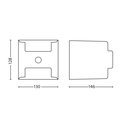 Philips - Lauko jutiklinis šviestuvas 2xLED/4,5W/230V IP44