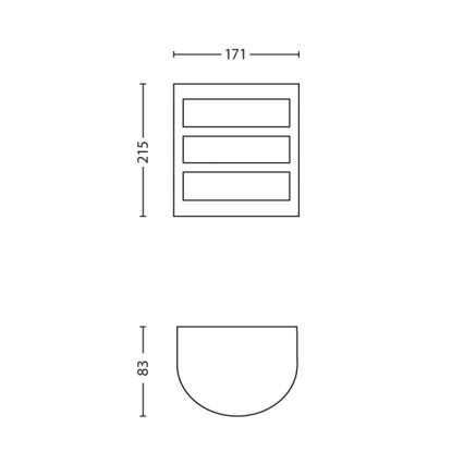 Philips - Sieninis lauko šviestuvas 1xLED/6W/230V IP44