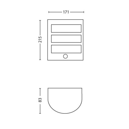 Philips - Lauko šviestuvas su jutikliu 1xLED/6W/230V IP44