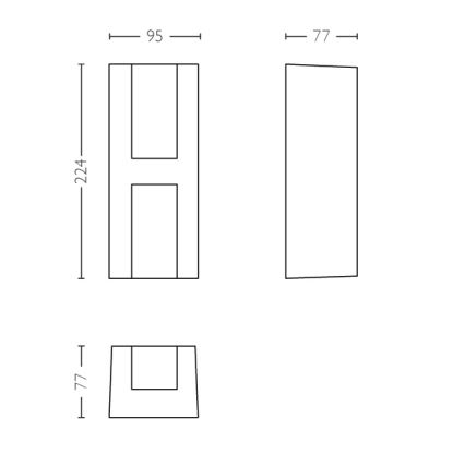 Philips - LED sieninis lauko šviestuvas 2xLED/4,5W IP44