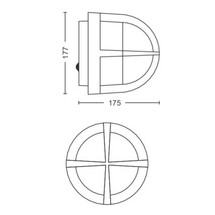 Philips - Lauko sieninis šviestuvas 1xE27/42W/230V IP44