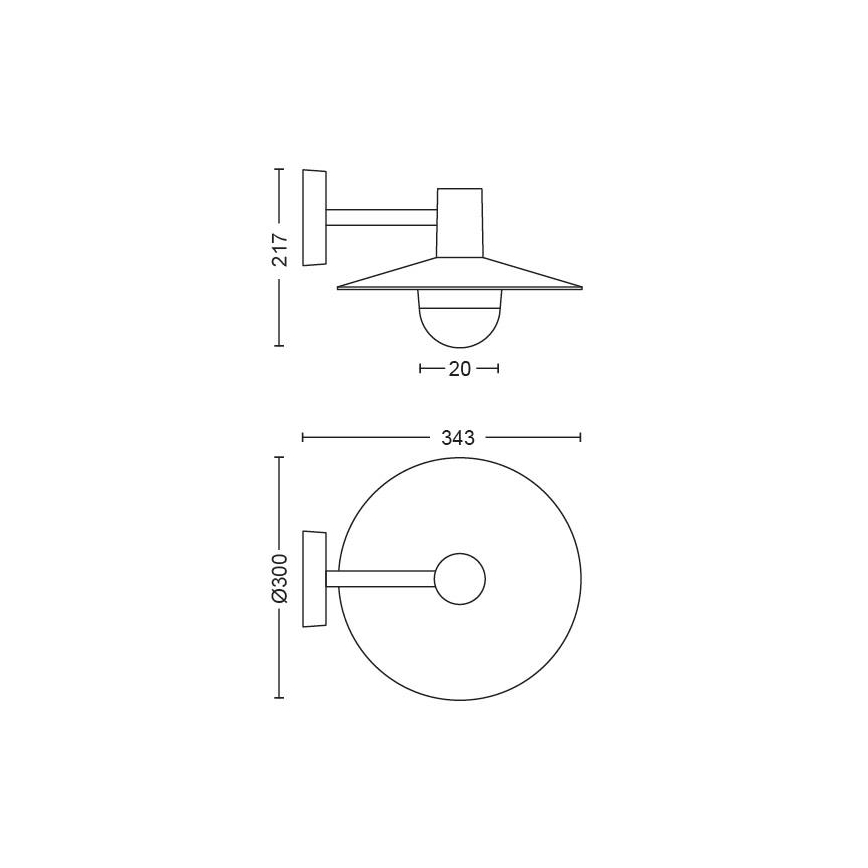 Philips - Lauko šviestuvas 1xE27/42W/230V IP44