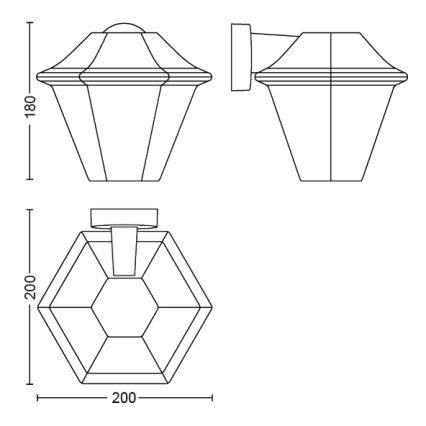 Philips - Lauko sieninis šviestuvas 1xE27/42W IP44