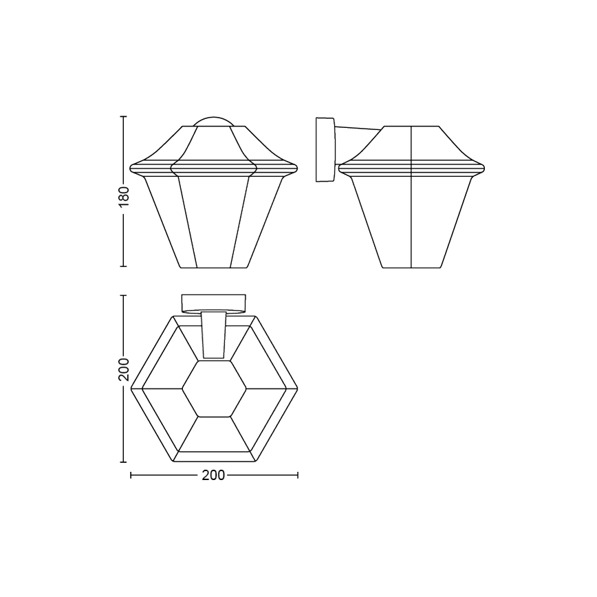 Philips - Lauko sieninis šviestuvas 1xE27/42W IP44