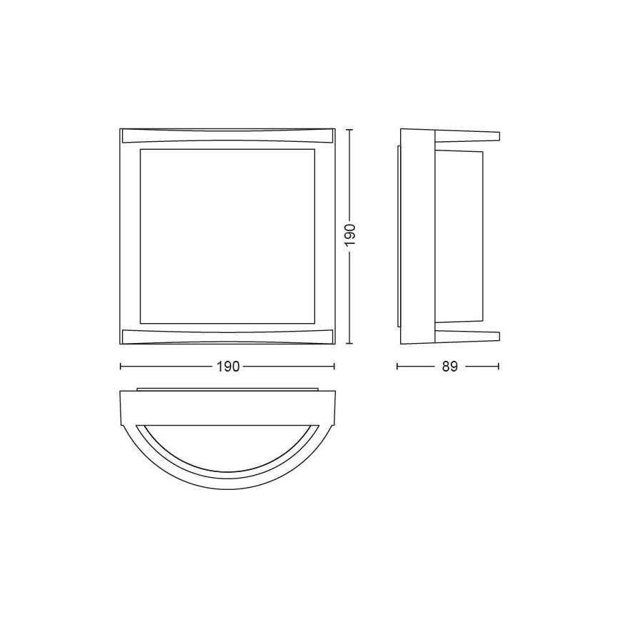 Philips - LED Lauko sieninis šviestuvas LED/12W IP44