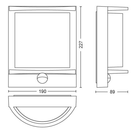 Philips - Sieninis LED lauko šviestuvas LED/12W