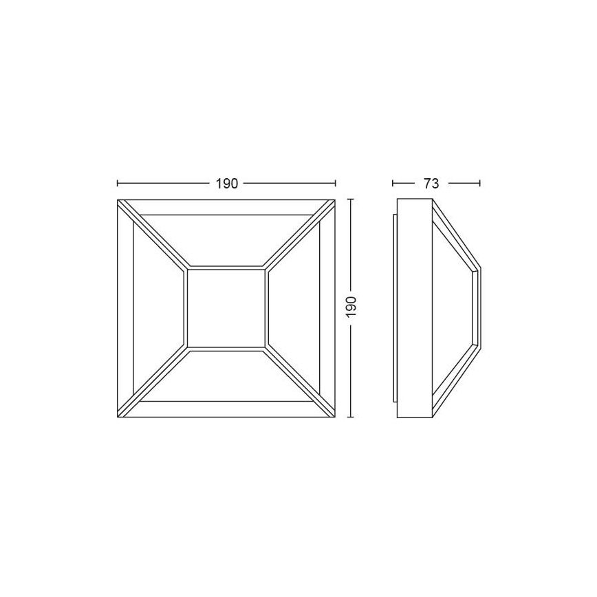 Philips - LED sieninis lauko šviestuvas LED/12W IP44