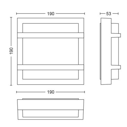 Philips - LED Sieninis lauko šviestuvas LED/12W IP44