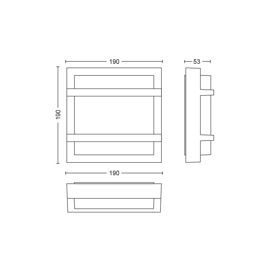 Philips - LED Sieninis lauko šviestuvas LED/12W IP44