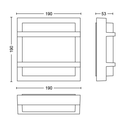 Philips - LED Lauko sieninis šviestuvas LED/12W IP44