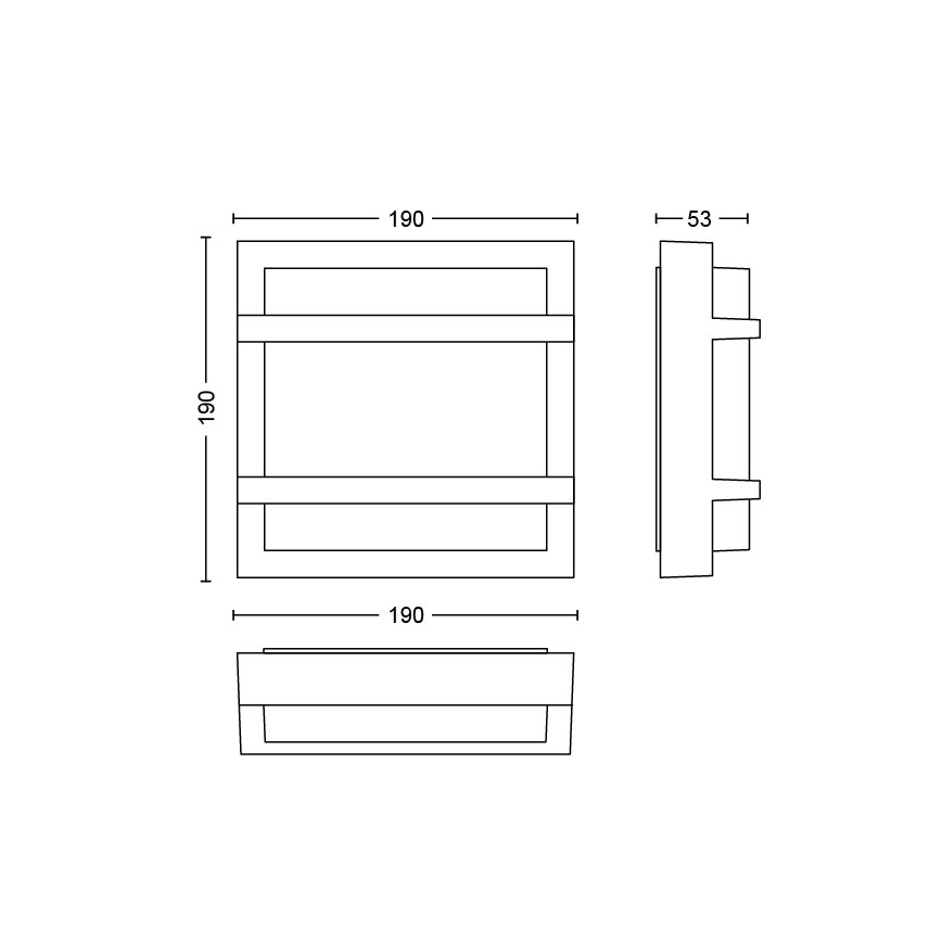 Philips - LED Lauko sieninis šviestuvas LED/12W IP44