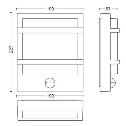 Philips - LED Lauko sieninis šviestuvas LED/12W IP44