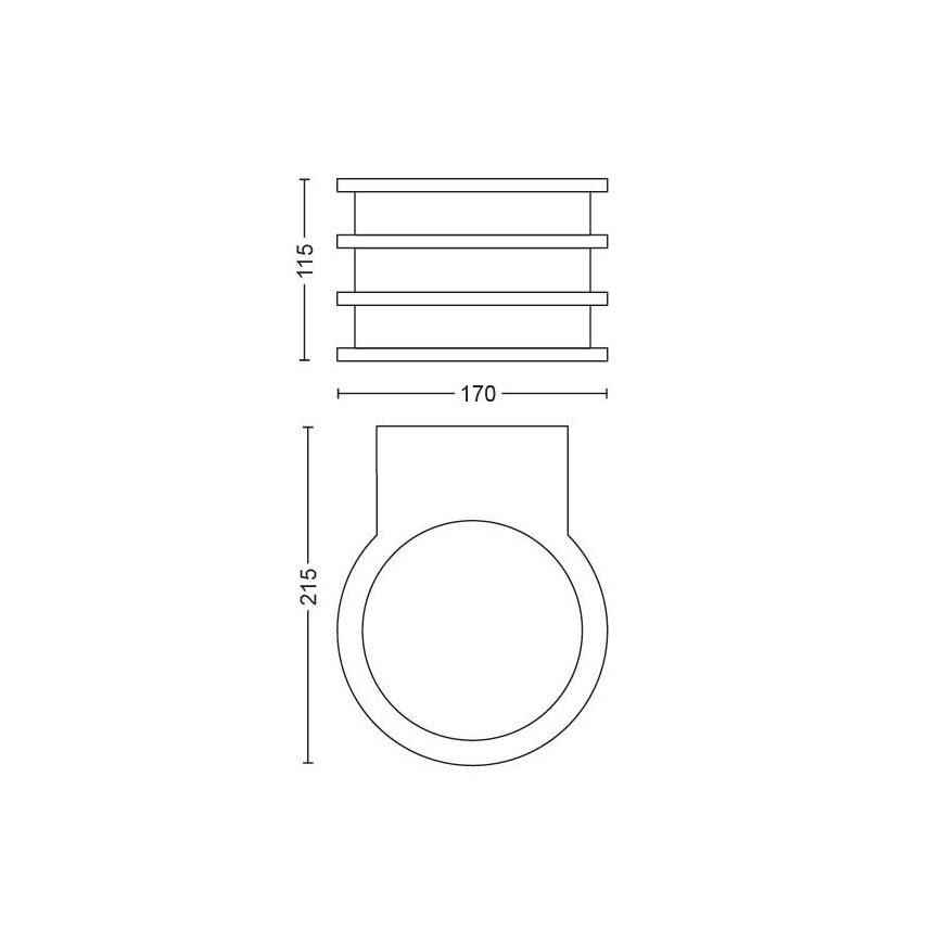 Philips - LED reguliuojamas lauko sieninis šviestuvas Hue LUCCA 1xE27/9,5W/230V IP44