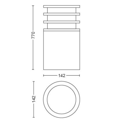 Philips - LED Pritemdomas lauko šviestuvas Hue LUCCA 1xE27/9,5W/230V IP44