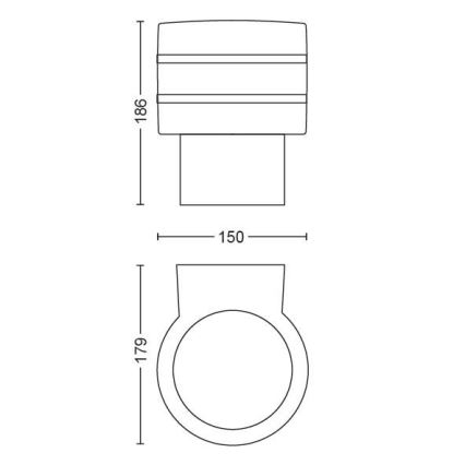 Philips - LED reguliuojamas lauko sieninis šviestuvas Hue TUAR 1xE27/9,5W IP44