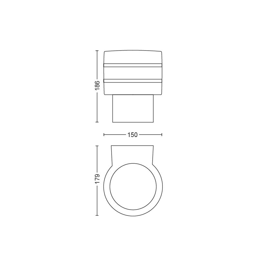 Philips - LED reguliuojamas lauko sieninis šviestuvas Hue TUAR 1xE27/9,5W IP44