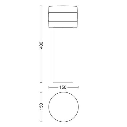 Philips - LED reguliuojamas lauko šviestuvas Hue TUAR 1xE27/9,5W/230V IP44