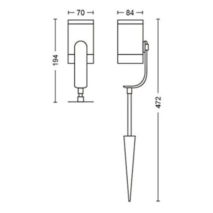 Philips  - RINKINYS 3x LED Akcentinis šviestuvas Hue LILY 3xLED/8W/230V IP65