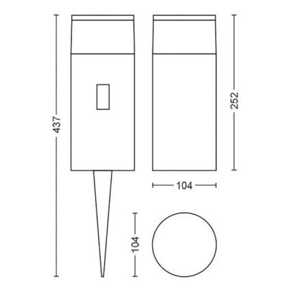 Philips - LED RGB reguliuojamas lauko šviestuvas Hue CALLA LED/8W/24V IP65