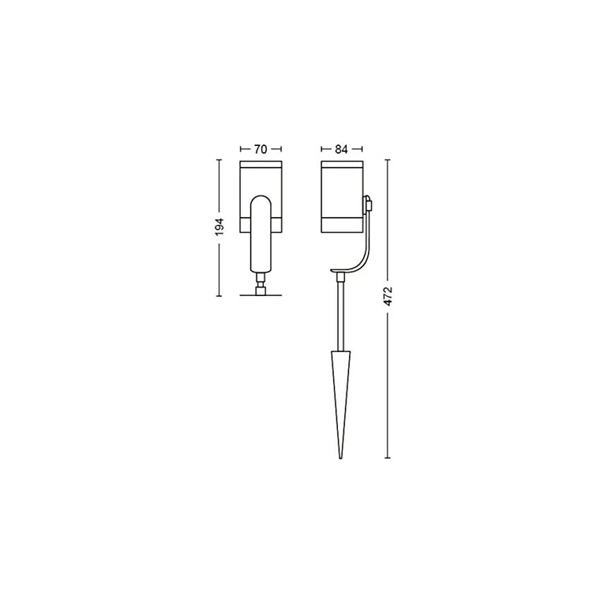Philips - Akcentinis lauko LED šviestuvas Hue LILY LED/8W/230V IP65