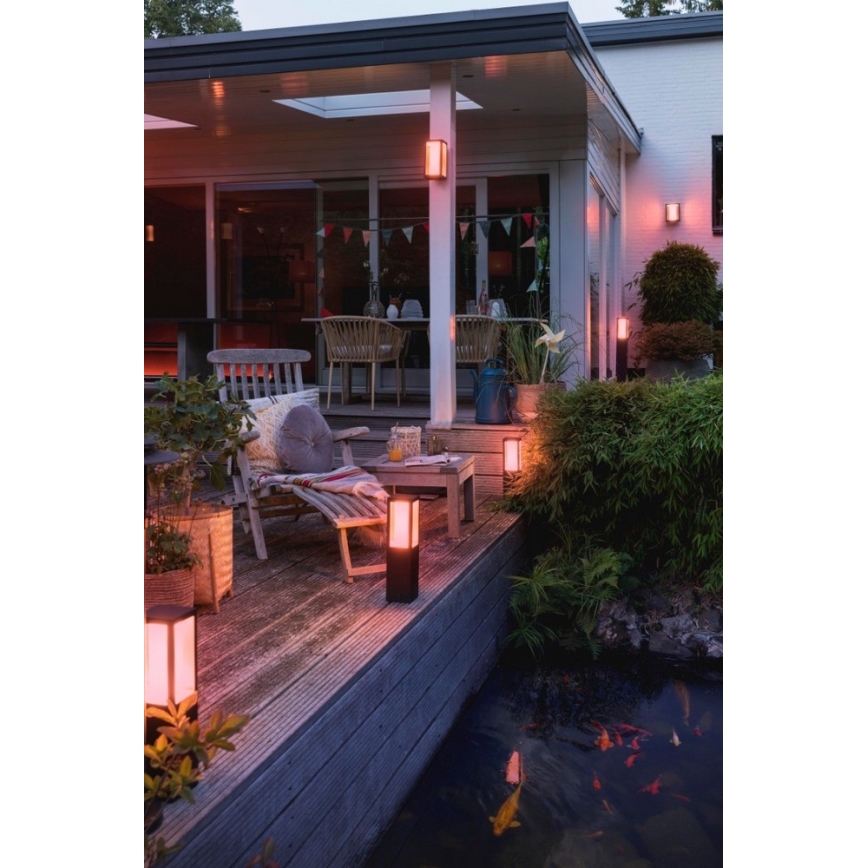 Philips - LED RGBW Reguliuojamas lauko sieninis šviestuvas Hue IMPRESS 2xLED/8W/230V 2000-6500K IP44