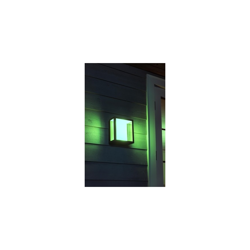 Philips - LED RGBW Reguliuojamas lauko sieninis šviestuvas Hue IMPRESS 2xLED/8W/230V IP44