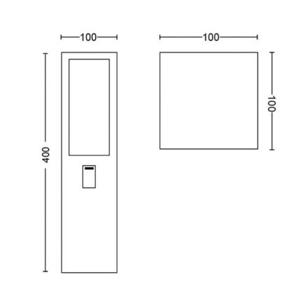 Philips - LED RGBW šviesos reguliavimas lauko lempa Hue IMPRESS LED/16W/230V 2000-6500K IP44