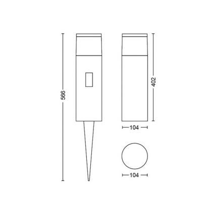 Philips - LED RGBW Pritemdoma lauko lempa Hue CALLA LED/8W/24V IP65