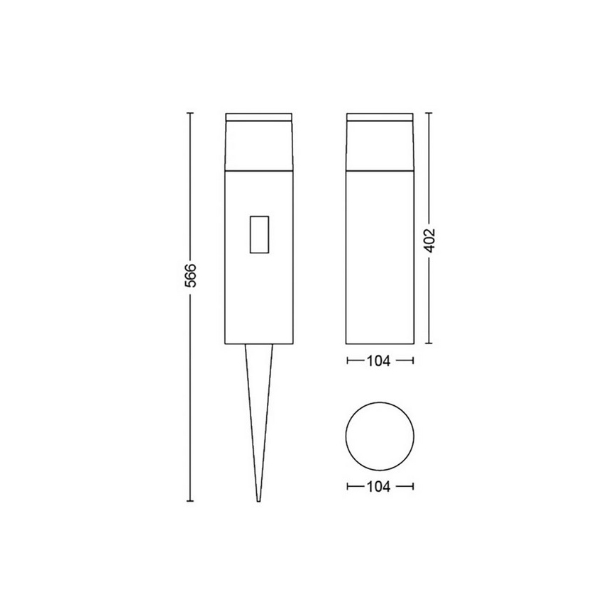 Philips - LED RGBW Pritemdoma lauko lempa Hue CALLA LED/8W/24V IP65