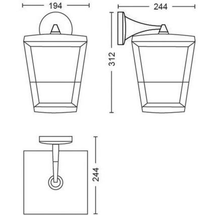 Philips - LED RGBW Reguliuojamas lauko sieninis šviestuvas Hue ECONIC LED/15W/230V 2000-6500K IP44