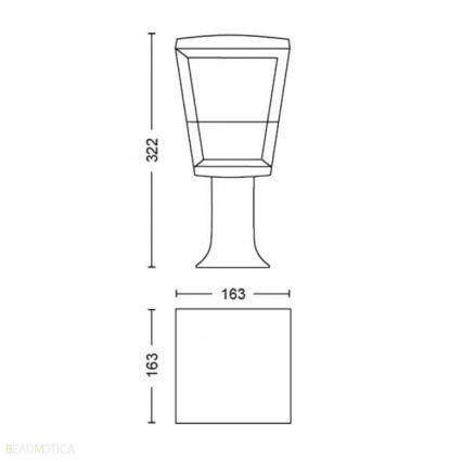 Philips - LED RGBW šviesos reguliavimas lauko lempa Hue ECONIC LED/15W/230V IP44