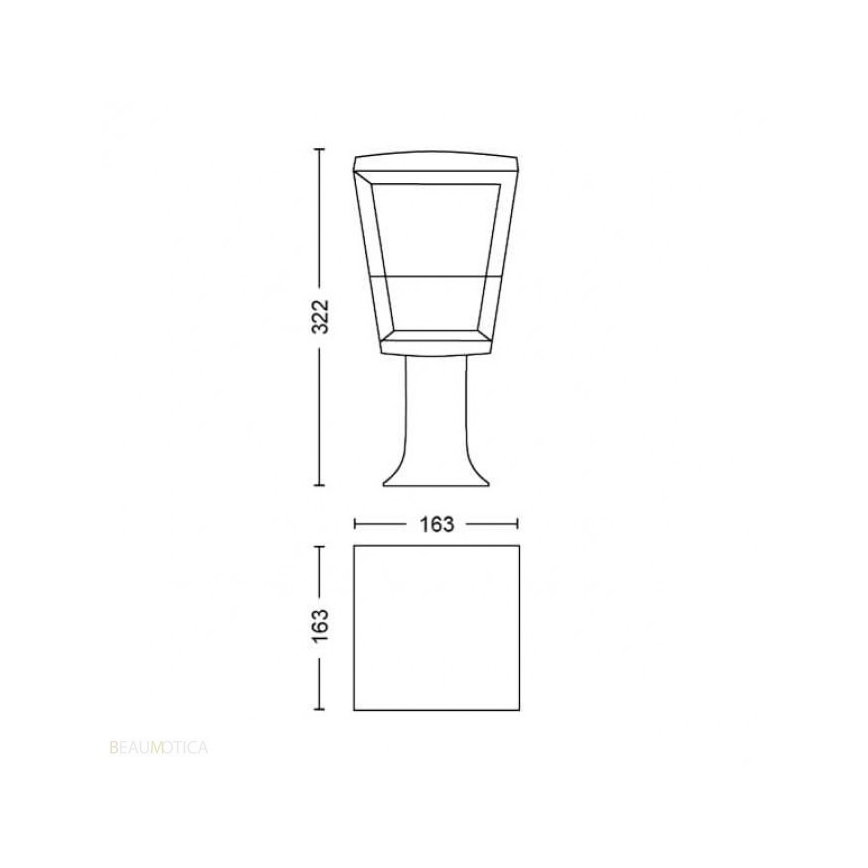 Philips - LED RGBW šviesos reguliavimas lauko lempa Hue ECONIC LED/15W/230V IP44