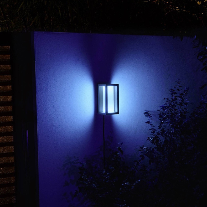 Philips - LED RGBW Reguliuojamas lauko sieninis šviestuvas Hue IMPRESS 2xLED/8W/24V 2000-6500K IP44