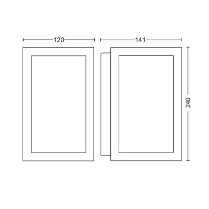 Philips - LED RGBW Reguliuojamas lauko sieninis šviestuvas Hue IMPRESS 2xLED/8W/24V 2000-6500K IP44