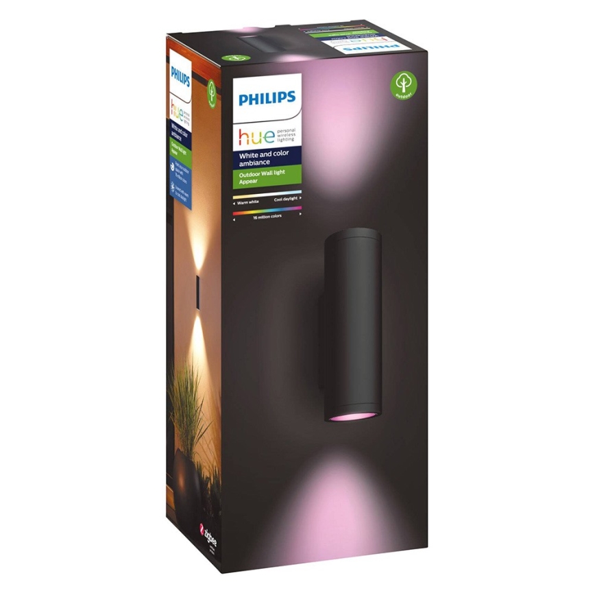 Philips - LED RGB Lauko šviestuvas Hue APPEAR 2xLED/8W/230V IP44