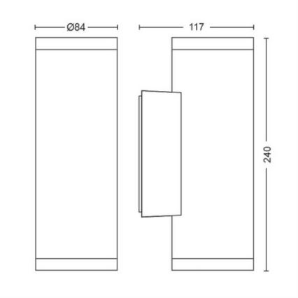 Philips - LED RGB Lauko šviestuvas Hue APPEAR 2xLED/8W/230V IP44