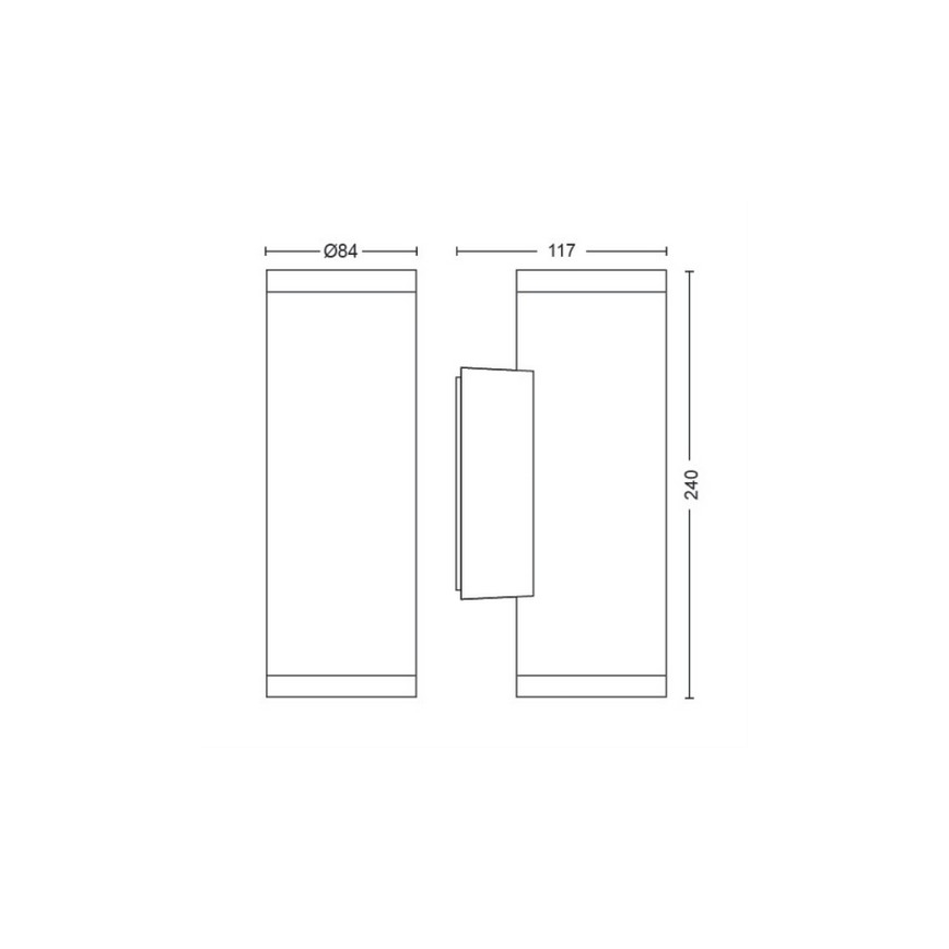Philips - LED RGB Lauko šviestuvas Hue APPEAR 2xLED/8W/230V IP44