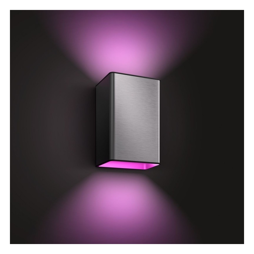 LED RGBW Reguliuojamas lauko sieninis šviestuvas Hue RESONATE 2xLED/8W/230V 2000-6500K IP44