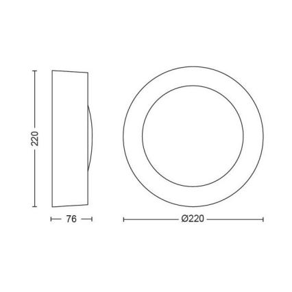 LED RGBW Reguliuojamas lauko sieninis šviestuvas Hue DAYLO LED/15W/230V 2000-6500K IP44