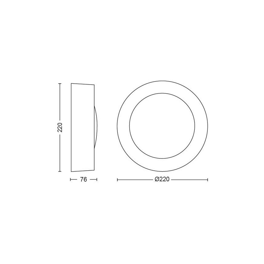 LED RGBW Reguliuojamas lauko sieninis šviestuvas Hue DAYLO LED/15W/230V 2000-6500K IP44