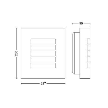 Philips - Lauko sieninis šviestuvas 1xE27/60W/230V IP44 matinis chromas