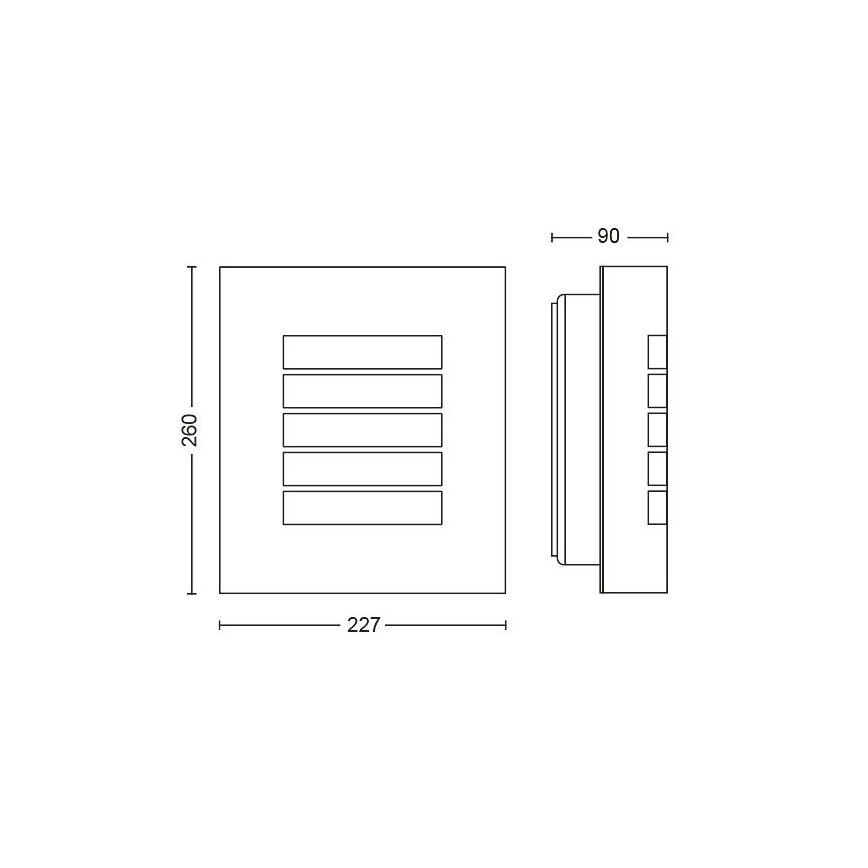 Philips - Lauko sieninis šviestuvas 1xE27/60W/230V IP44 matinis chromas