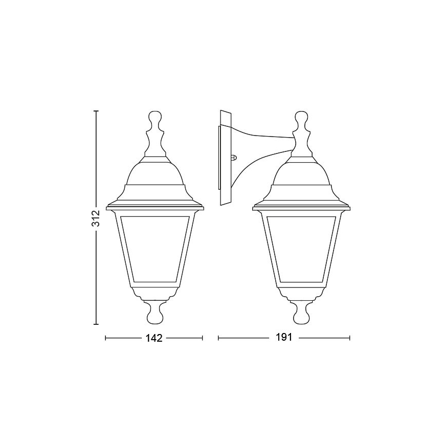 Philips - Lauko sieninis šviestuvas 1xE27/60W/230V IP44