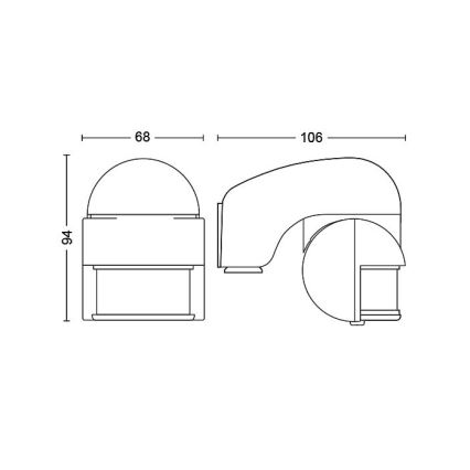 Philips - Lauko judesio jutiklis IP44 baltas