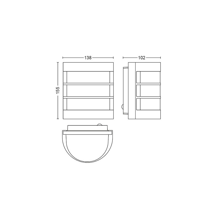 Philips - Lauko sieninis šviestuvas 1xE27/60W/230V IP44 antracitas