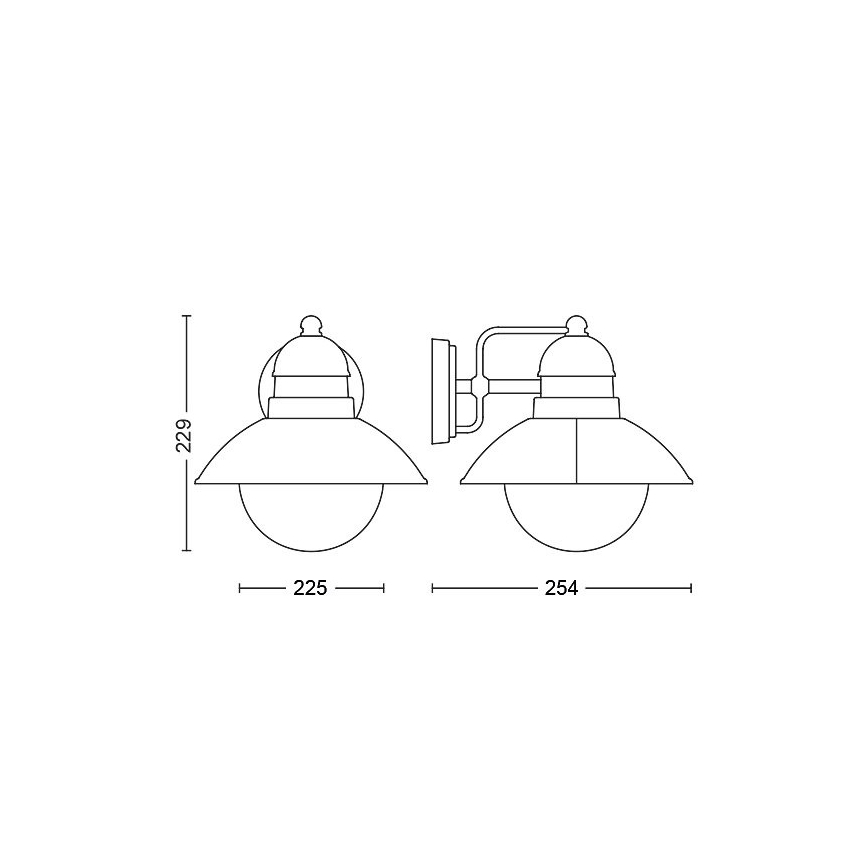 Philips - Lauko sieninis šviestuvas 1xE27/60W/230V IP44