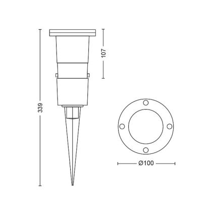 Philips - LED Lauko lempa 1xGU10/5W/230V IP44