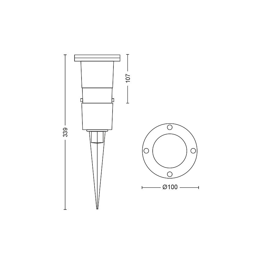 Philips - LED Lauko lempa 1xGU10/5W/230V IP44