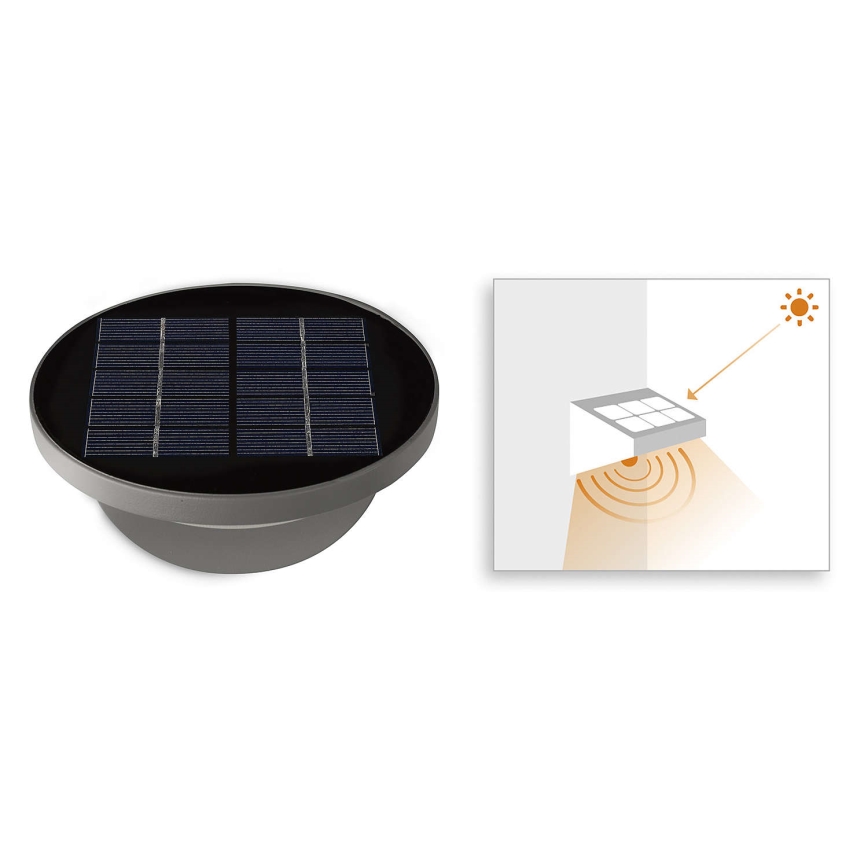 Philips 17808/87/16 - LED apšvietimas, įkraunamas saulės energija su jutikliu MYGARDEN DUSK 1xLED/1W/3,7V 2200 mAh IP44